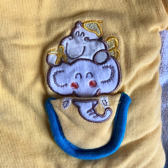 Vintage Lion Mark Yellow Baby Coat (6M) – Adorable Elephant & Banana | Unisex - Picture 6 of 6